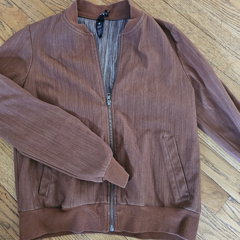 Agnes and Dora brown bomber jacket